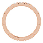 14K Rose 1/2 CTW Natural Diamond Eternity Band Size 7